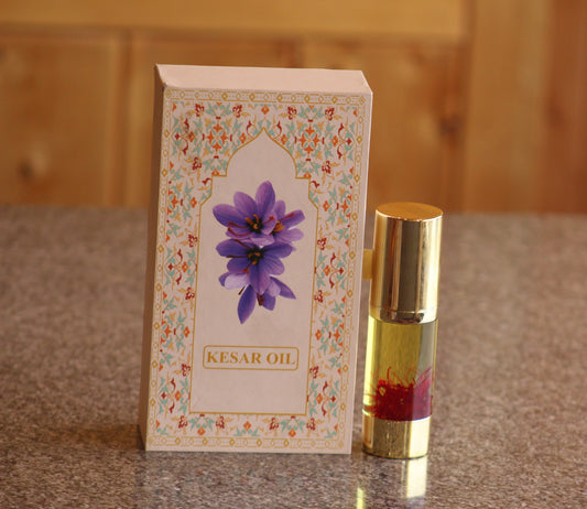 Kesar Oil — 100% Pure & Natural Saffron Essential Oil for Face, Glowing Skin, Hair, Baby Care, and Aroatherapy