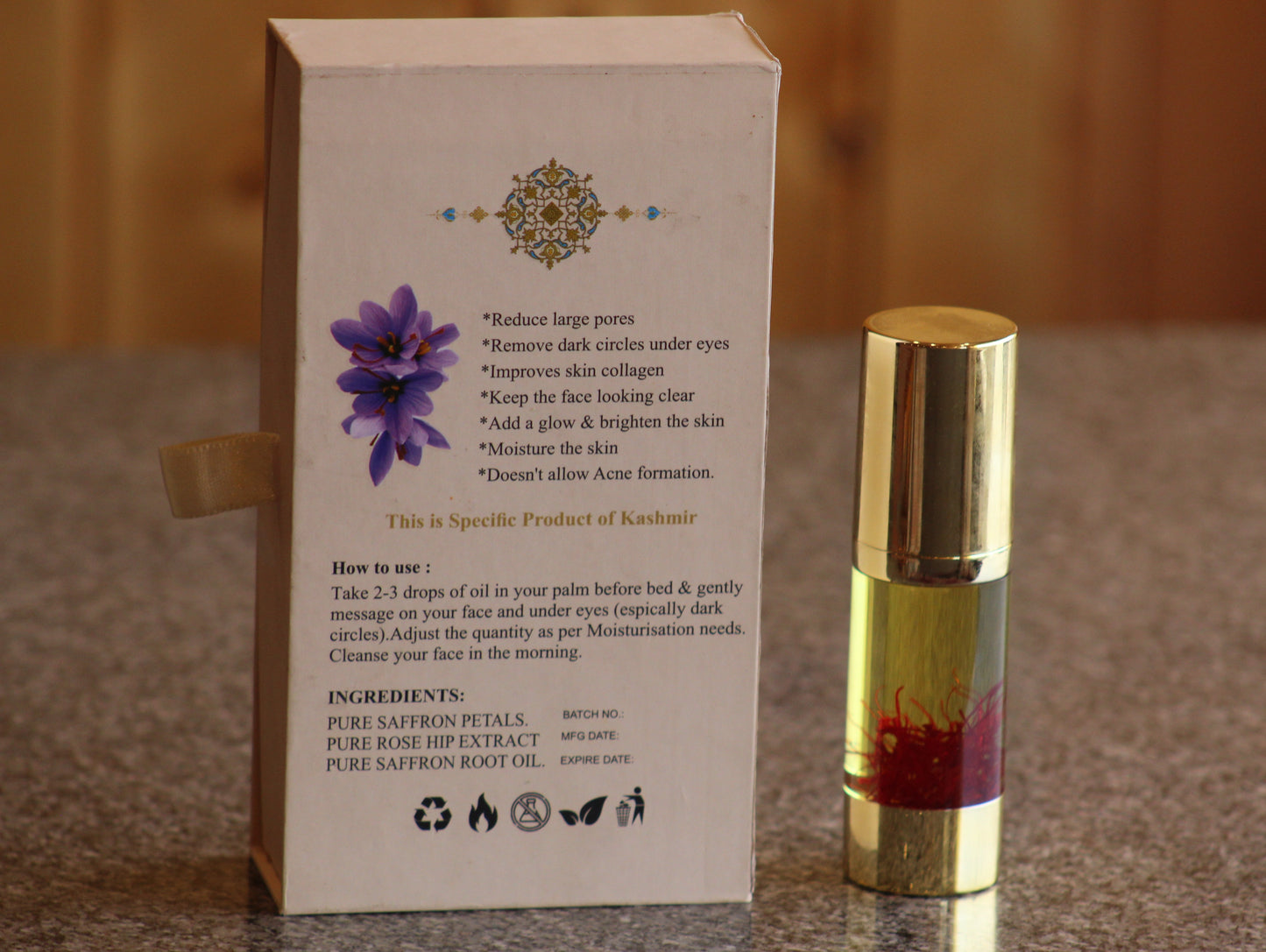 Kesar Oil — 100% Pure & Natural Saffron Essential Oil for Face, Glowing Skin, Hair, Baby Care, and Aroatherapy